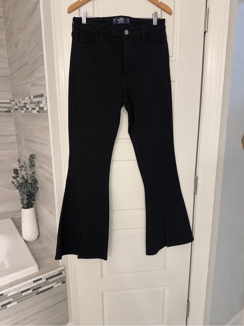 Hollister Black Flare Split-Hem Pants